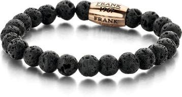 Frank 1967 - Rekbare Natuurstenen Armband - Lava Steen met, Verzenden, Nieuw