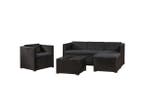 Veiling - Polyrotan Loungeset Punta Cana L - Zwart, Nieuw