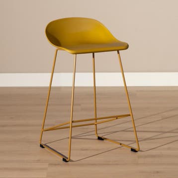 50% Korting: Scandinavische Barkruk Ellen geel 66cm, Ophalen, Zo goed als nieuw