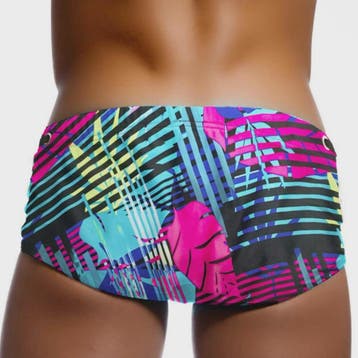 Herenshorts Zwembroek met Bladprint - Braziliaanse Snit - Sn, Verzenden