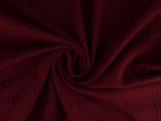 Mousseline stof – Bordeaux rood, 120 cm of meer, Ophalen of Verzenden, Katoen, Rood