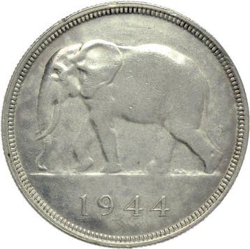 Belgisch-Congo. Leopold III. 50 Francs Pretoria Mint - 1944