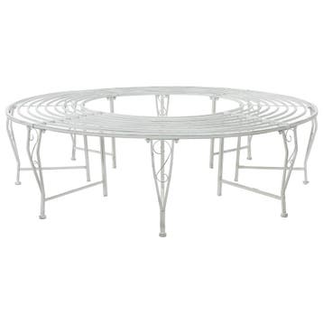 vidaXL Boom bank 8-Aantal zitplaatsen Ø 160 x 44 cm Staal, Tuin en Terras, Tuinbanken, Verzenden, Nieuw, Metaal