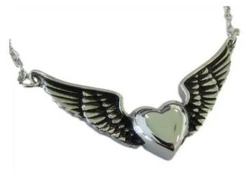 Assieraad, ashanger vleugel zwart/zilver, Nieuw, Zilver, Overige materialen, Kruis of Symbool