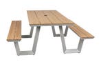Picknicktafel Coffee Bay | Champagne | Aluminium; Tecon Teak, Tuin en Terras, Nieuw, Vierkant, Aluminium