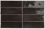 Wandtegel Equipe Ceramica Coco Black Hat Zwart Glans 5x15, Nieuw, Minder dan 20 cm, 10 m² of meer, Wandtegels