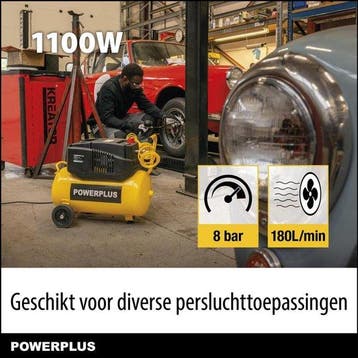 Powerplus compressor POWX17250 - Luchtcompressor 1200W - 8, Ophalen of Verzenden, Nieuw