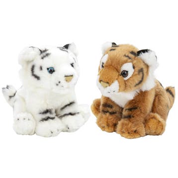 Nature Planet tijger knuffels - pluche set 2x - 18 cm, Verzenden, Nieuw