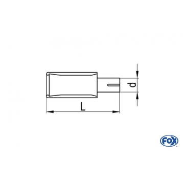 Fox end tip 71-EG-7875-L_d_, Auto-onderdelen, Uitlaatsystemen, Verzenden, Nieuw