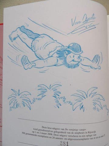 Suske en Wiske - De Venijnige Vanger - originele tekening, Nieuw