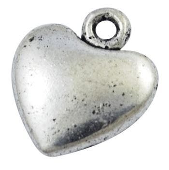 10x Tibetaans zilveren bedeltje oud zilver kleur hart 16..., Hobby en Vrije tijd, Kralen en Sieraden maken, Ophalen of Verzenden