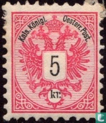 Oostenrijk - Dubbelkoppige adelaar - 1883, Verzenden, Postfris