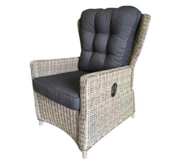 Marina Riccione dining tuinset 150 cm 6-delig grijs, Ophalen of Verzenden, Nieuw, Wicker