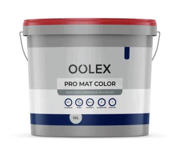 Oolex pro mat color - Zacht Roze - 1 liter - MUURVERF MAT, Nieuw, Ophalen of Verzenden, Verf, Roze