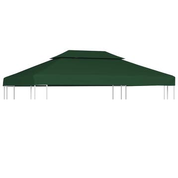vidaXL Vervangend tentdoek prieel 310 g/m² 3x4 m groen, Verzenden, Nieuw