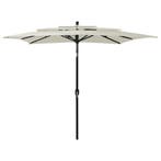 vidaXL Parasol 3-laags met aluminium paal 2,5x2,5 m, Verzenden, Nieuw, 2 tot 3 meter