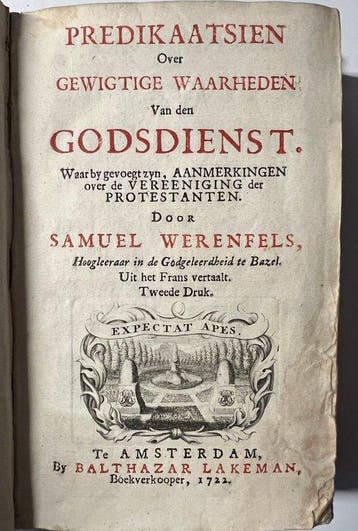 Samuel Werenfels uit Bazel (Basel Zwitserland) -