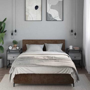 vidaXL Nachtkastjes 2 st 40x40x55 cm bewerkt hout grijs, Verzenden, Nieuw, Hout