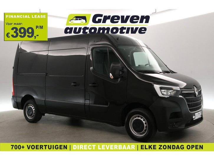 Renault Master T35 2.3 dCi L2H2 | Airco | Camera | Carplay, Auto's, Bestelauto's, Handgeschakeld, Diesel, Zwart, Euro 6, Renault