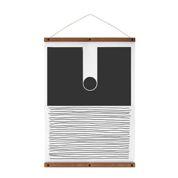 Posterhanger Hout Zwart 80 cm, Nieuw