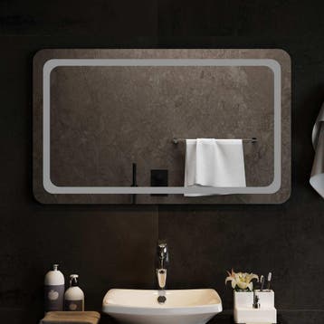 vidaXL LED Badkamer Spiegel Transparant 100 x 60 cm gehard, Huis en Inrichting, Verzenden, Nieuw