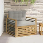 vidaXL Tuinbank Polyester Wit, Verzenden, Nieuw