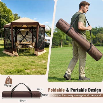 2dekans | Coast Pop-up Partytent - met 6 muskietennetten -, Caravans en Kamperen, Ophalen of Verzenden, Zo goed als nieuw