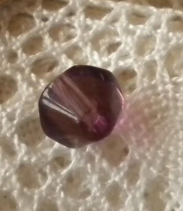 10x Glaskraal bicone donker 8mm lila (Glaskralen op kleur), Hobby en Vrije tijd, Kralen en Sieraden maken, Ophalen of Verzenden