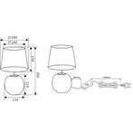 LED Tafellamp - Trion Sofia - E14 Fitting - Rond - Mat, Huis en Inrichting, Lampen | Tafellampen, Ophalen of Verzenden, Nieuw