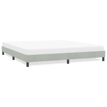 vidaXL Bedframe zonder matras 180x220 cm fluweel lichtgrijs, Eenpersoons, Verzenden, Nieuw, Stof
