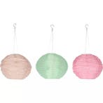 Benson Solar lampion - kleurrijke mix - Ø 28 cm - wit LED.., Ophalen of Verzenden, Nieuw