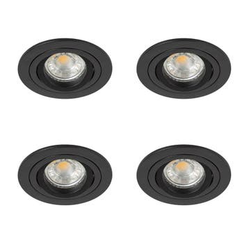 Set Lune inbouwspots 4 stuks Binnenverlichting Spots inbouw, Verzenden, Nieuw