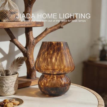 Glazen Mushroom Tafellamp - Sfeervolle Slaapkamerlamp met US, Verzenden, Nieuw