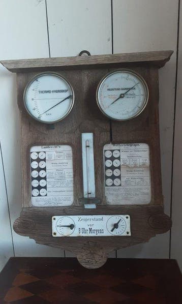 Weerstation - kwik glas hout emaille