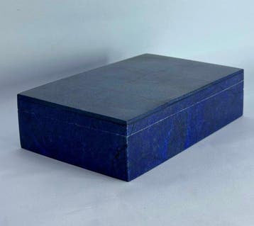 Lapis lazuli doos gepolijst doos - Hoogte: 80 mm - Breedte:, Verzamelen