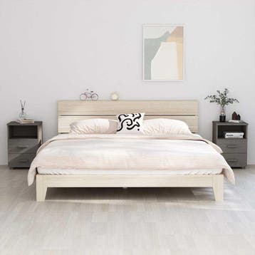 vidaXL Nachtkastjes HAMAR 2 st 40x35x62 cm grenenhout, Minder dan 45 cm, Verzenden, Nieuw, 55 tot 70 cm