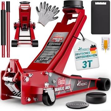 Autokrik - Garagekrik - Hydraulische krik - 3 Ton - Rood - T, Verzenden, Zo goed als nieuw