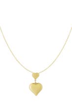 double love ketting - zilveren kleur, Sieraden, Tassen en Uiterlijk, Kettingen, Verzenden, Nieuw