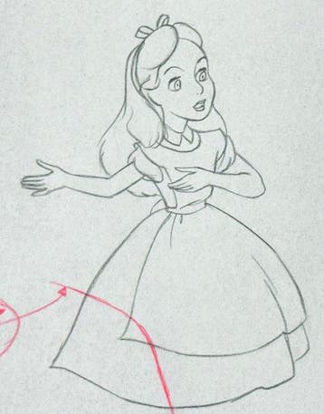 Walt Disney - Originele publiciteits-tekening van Alice (ca., Nieuw