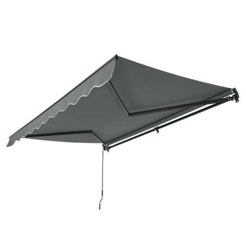 Zonnescherm / Luifel - 250 x 200 cm - Donkergrijs - Incl. Be, Verzenden, Nieuw