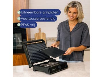 Safecourt Compact Grill - Tosti apparaat - Uitneembare, Witgoed en Apparatuur, Contactgrills, Verzenden, Nieuw