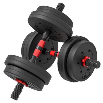 2 In 1 Halterset 15 Kg Verstelbare Korte Halter &amp; Lange, Verzenden, Nieuw
