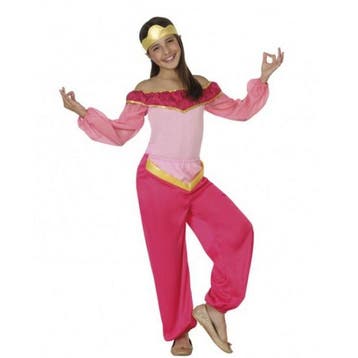 Luxe roze arabische prinses kostuum - Arabische kleding, Ophalen of Verzenden, Nieuw