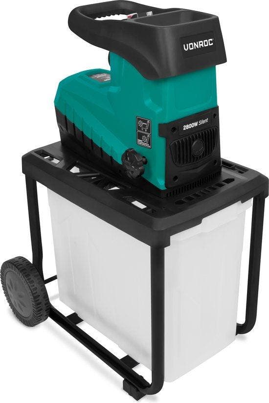 2dekans | VONROC Stille Hakselaar/Shredder 2800W – Voor, Doe-het-zelf en Verbouw, Gereedschap | Overige machines, Zo goed als nieuw