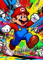 AT9 - [Canvas XL] Mario Pop Art King, Nieuw