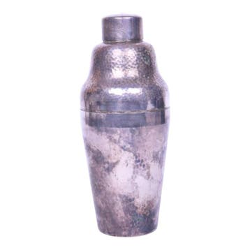Carl Deffner Art Deco Cocktailshaker - Verzilverd Gehamerd -, Verzenden
