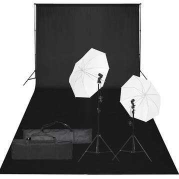 vidaXL Fotostudioset met verlichtingsset en achtergrond, Verzenden, Nieuw