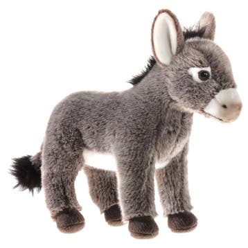 Pluche ezel knuffel - grijs - 25 cm - ezeltje, Verzenden, Nieuw