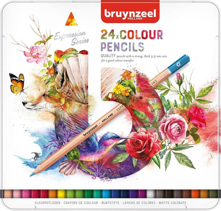 Bruynzeel Expression kleurpotloden blik 24, Kinderen en Baby's, Speelgoed | Overig, Verzenden