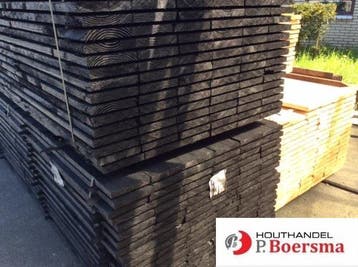 Potdekselplank - Douglas - Goedkoop - Zwart - Geimpregneerd, Tuin en Terras, Palen, Balken en Planken, Nieuw, 250 cm of meer, Planken